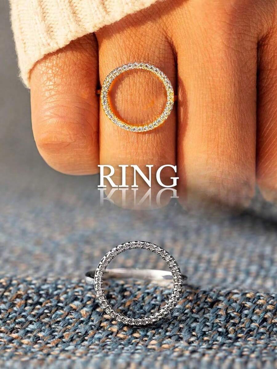 Tipo di stile:Anello circolare con diamanti pieni