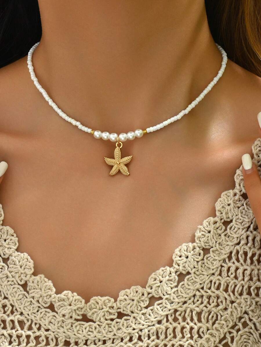 Tipo di stile:Perla imitazione + stella marina