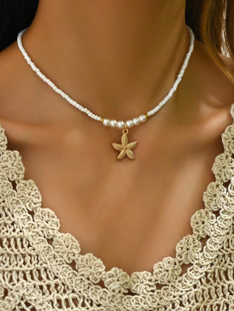 Tipo di stile:Perla imitazione + stella marina