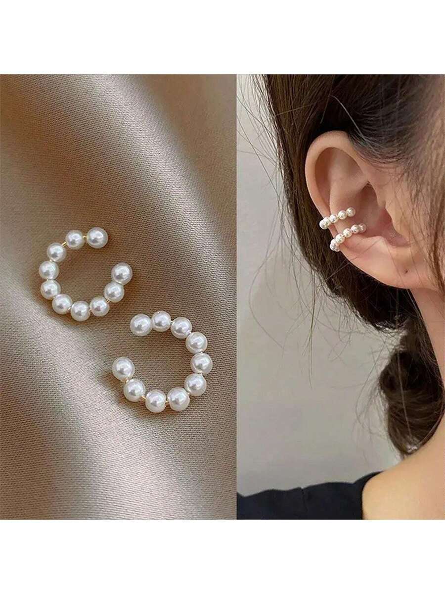 Tipo di stile:clip per orecchio con perla