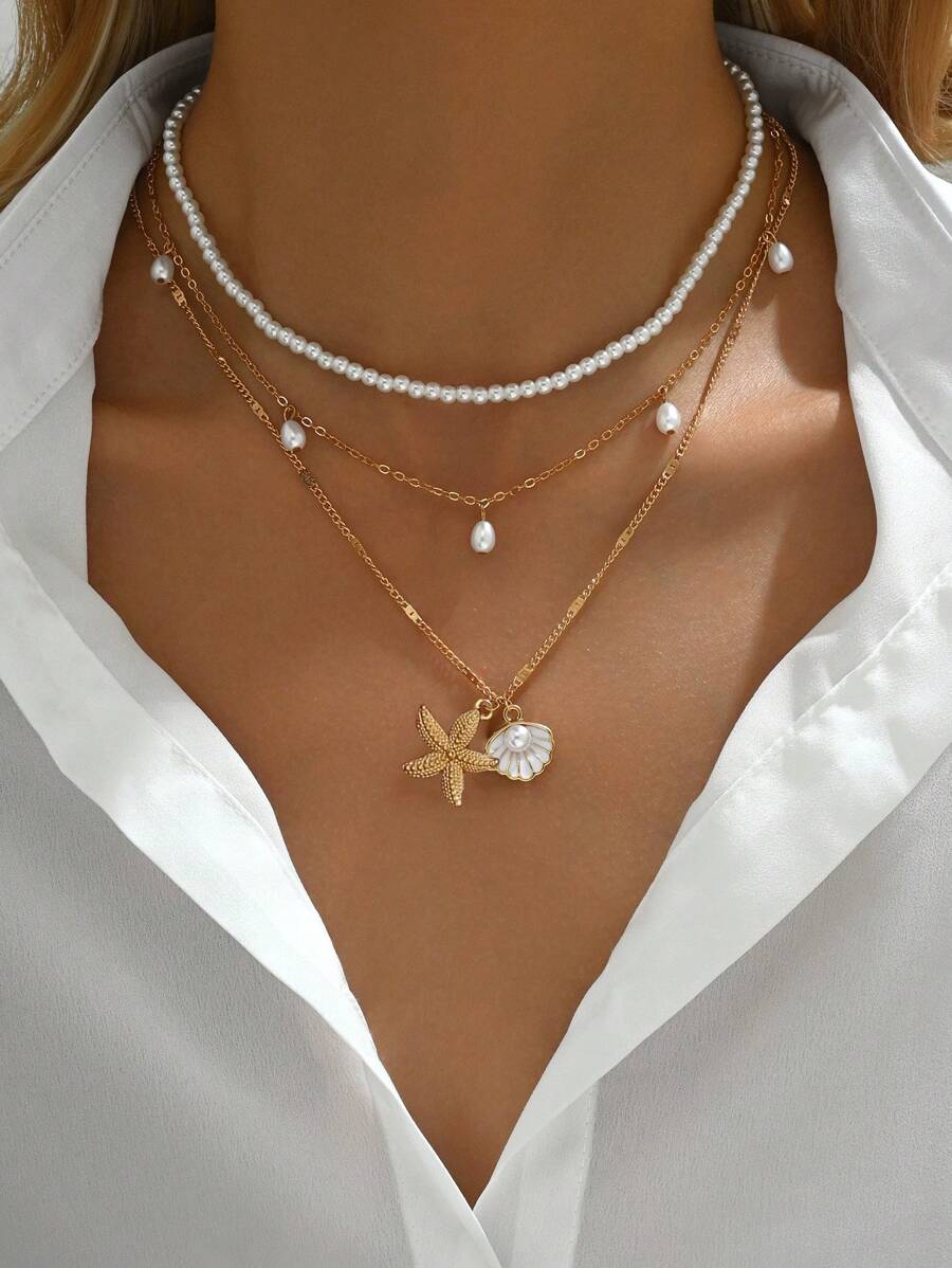 Tipo di stile:Perla imitazione + stella marina