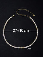 Tipo di stile:Collana tennis a quattro punte con diamanti 1