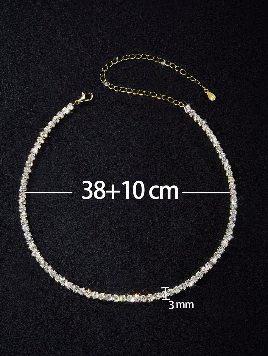 Tipo di stile:Collana tennis a quattro punte con diamanti