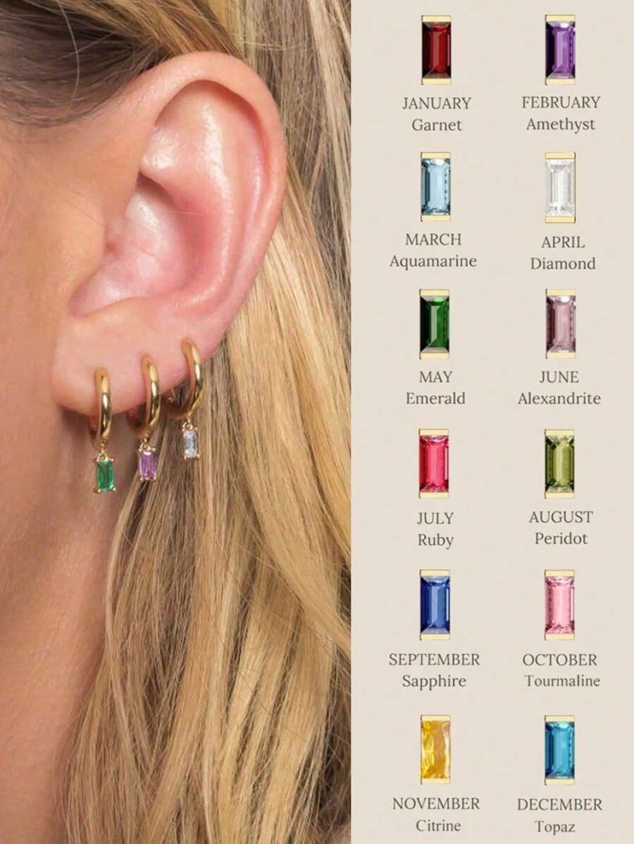 Tipo di stile:Orecchini geometrici rettangolari lucidi