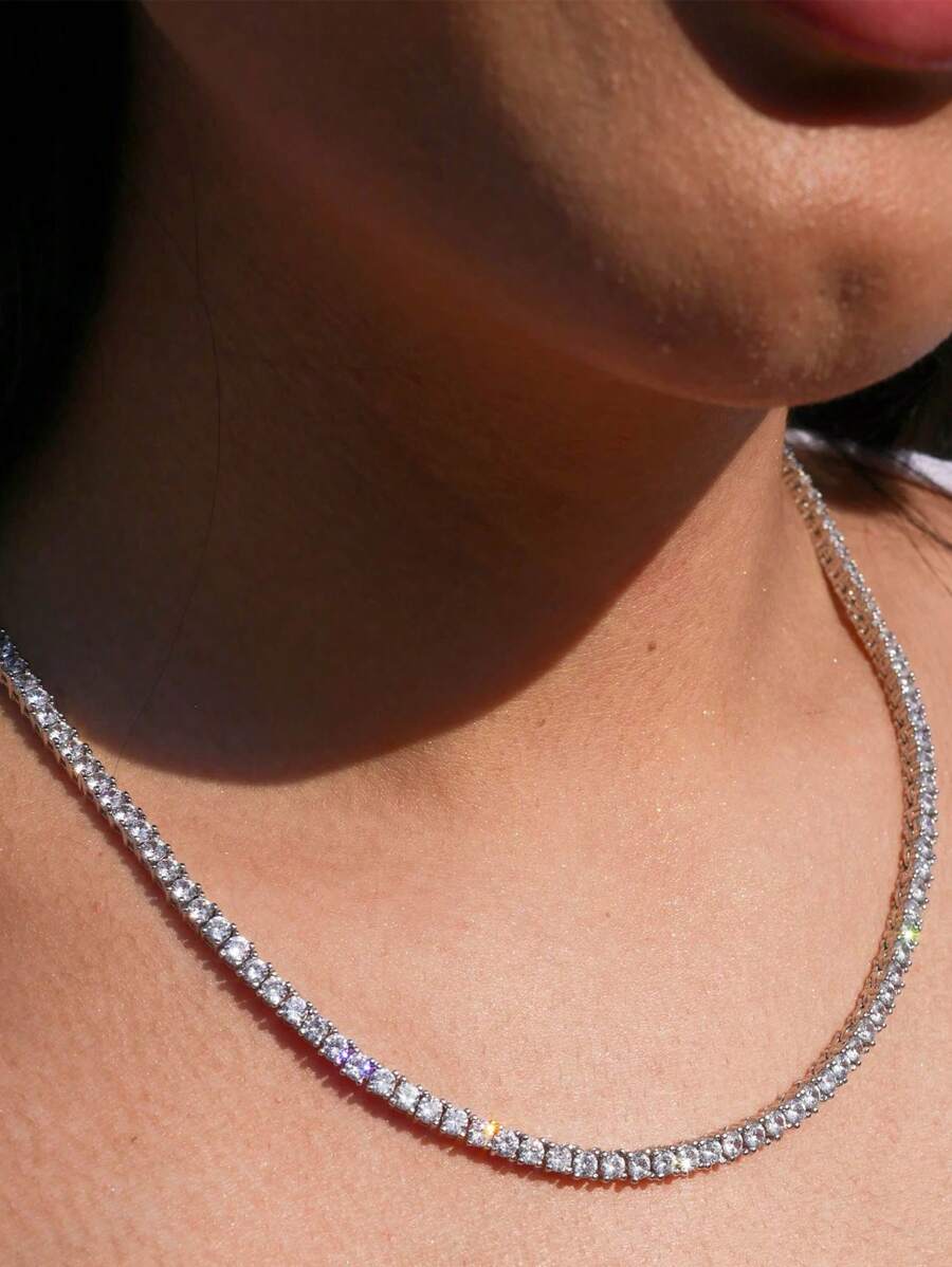Tipo di stile:Collana tennis a quattro punte con diamanti