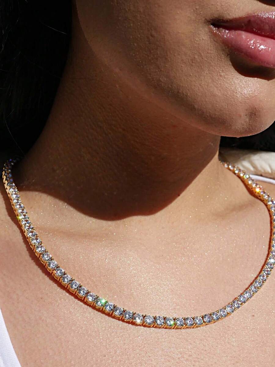 Tipo di stile:Collana tennis a quattro punte con diamanti