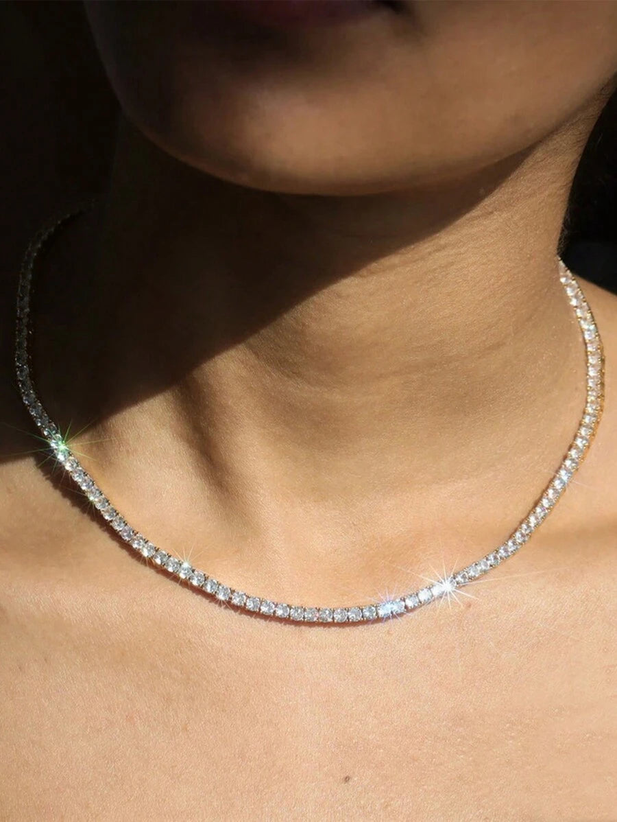 Tipo di stile:Collana tennis a quattro punte con diamanti 1