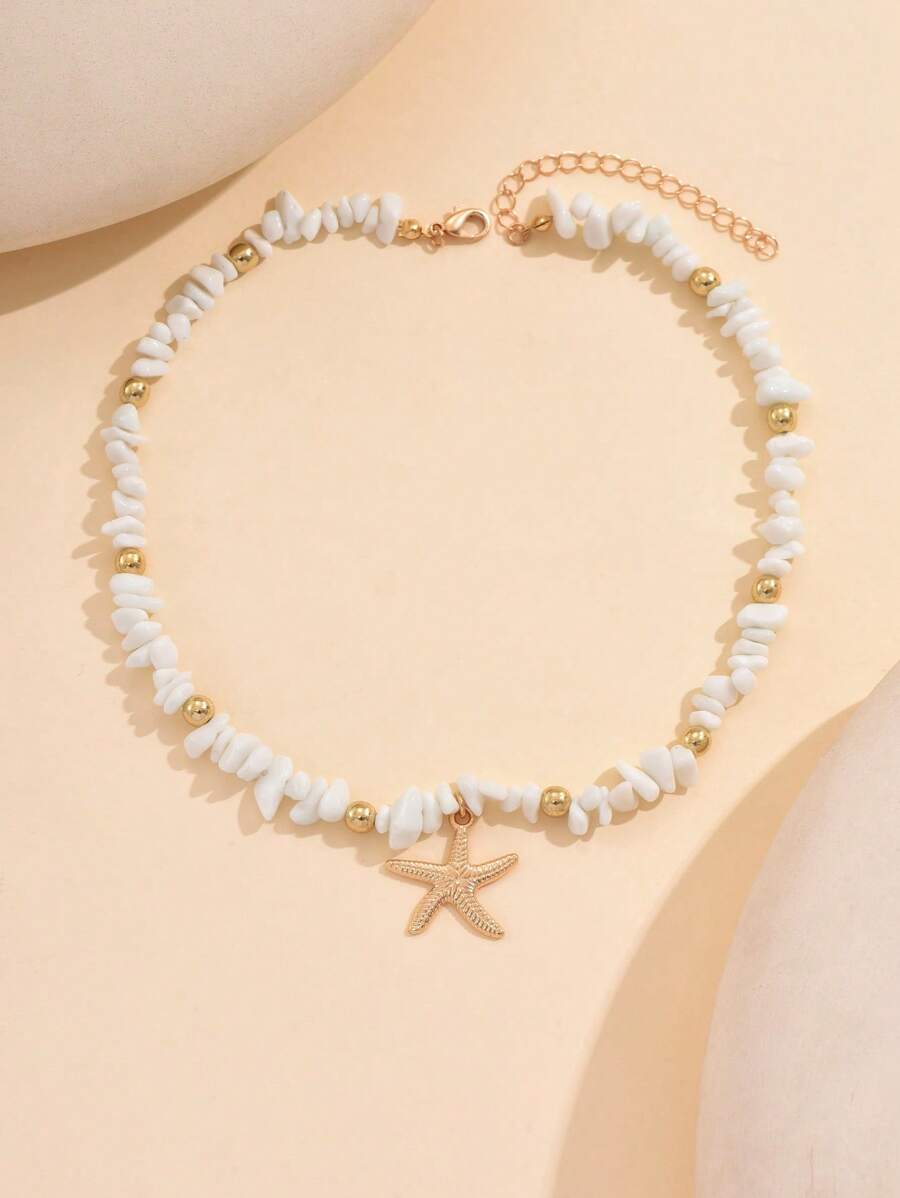 Tipo di stile:turchese bianco + stella marina