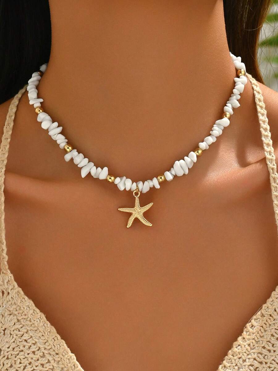 Tipo di stile:turchese bianco + stella marina