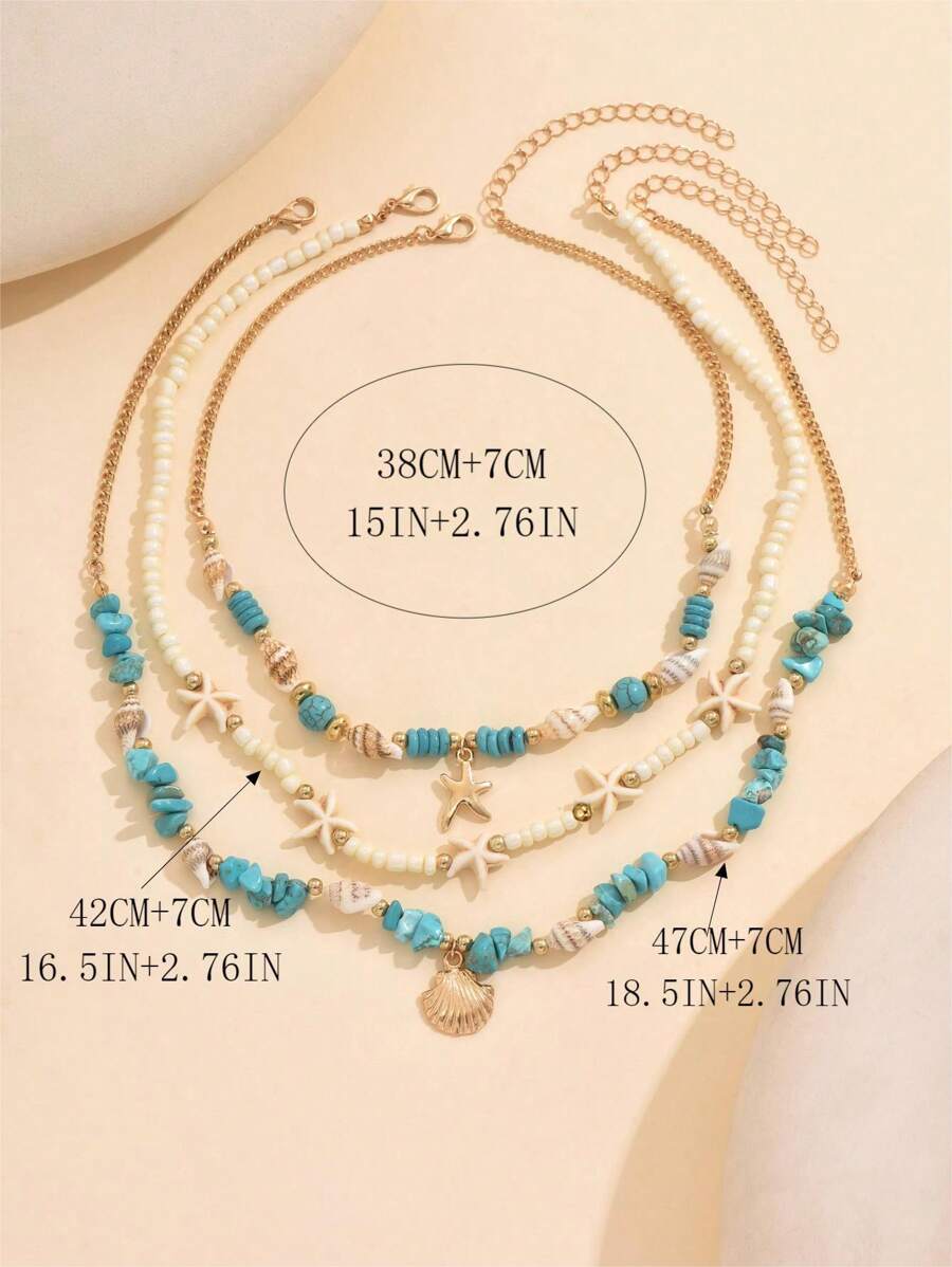 Tipo di stile:Turchese blu + perle di riso