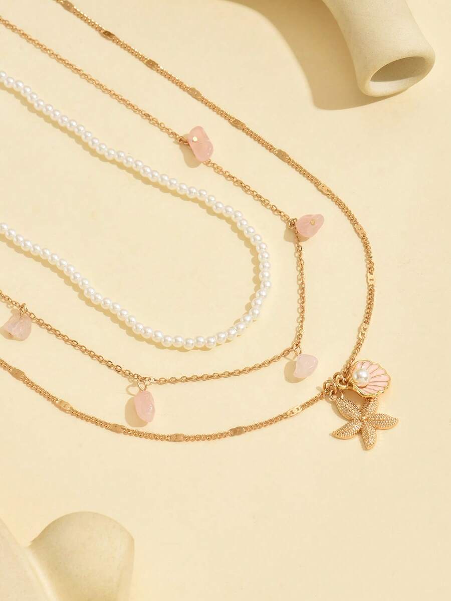 Tipo di stile:Perla imitazione + ghiaia rosa