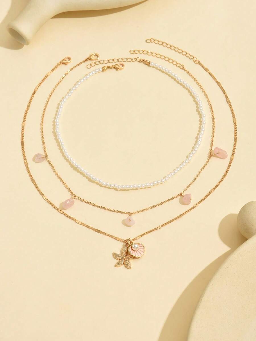 Tipo di stile:Perla imitazione + ghiaia rosa