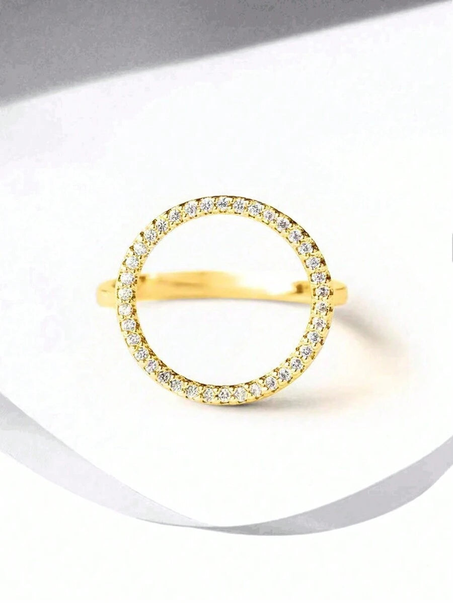 Tipo di stile:Anello circolare con diamanti pieni