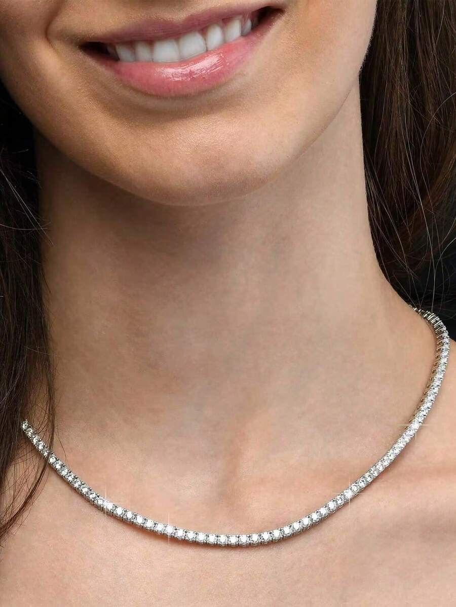 Tipo di stile:Collana tennis a quattro punte con diamanti 1
