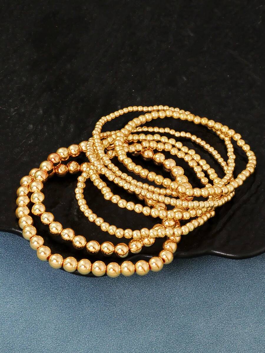 Tipo di stile:Set di perle rotonde dorate