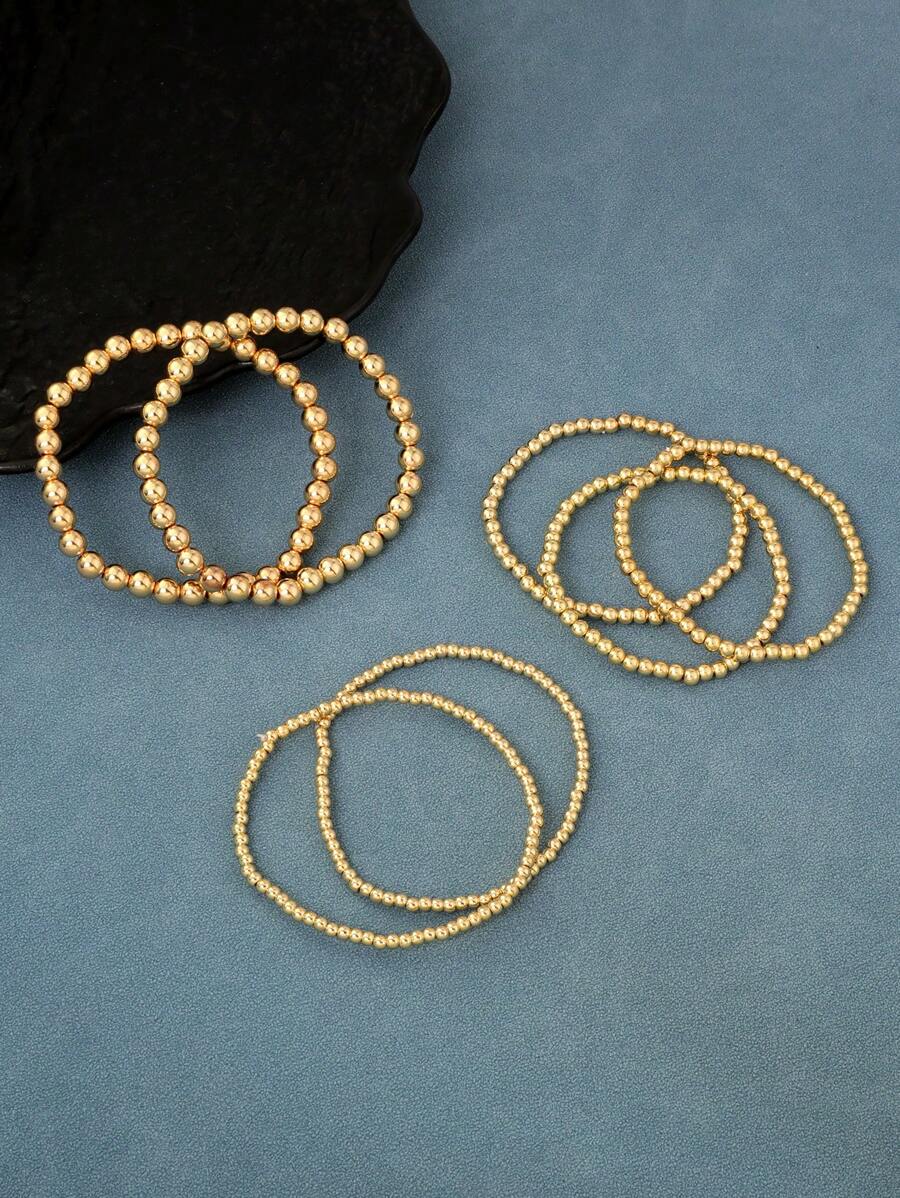 Tipo di stile:Set di perle rotonde dorate