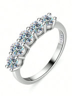 Tipo di stile:anello con cinque diamanti