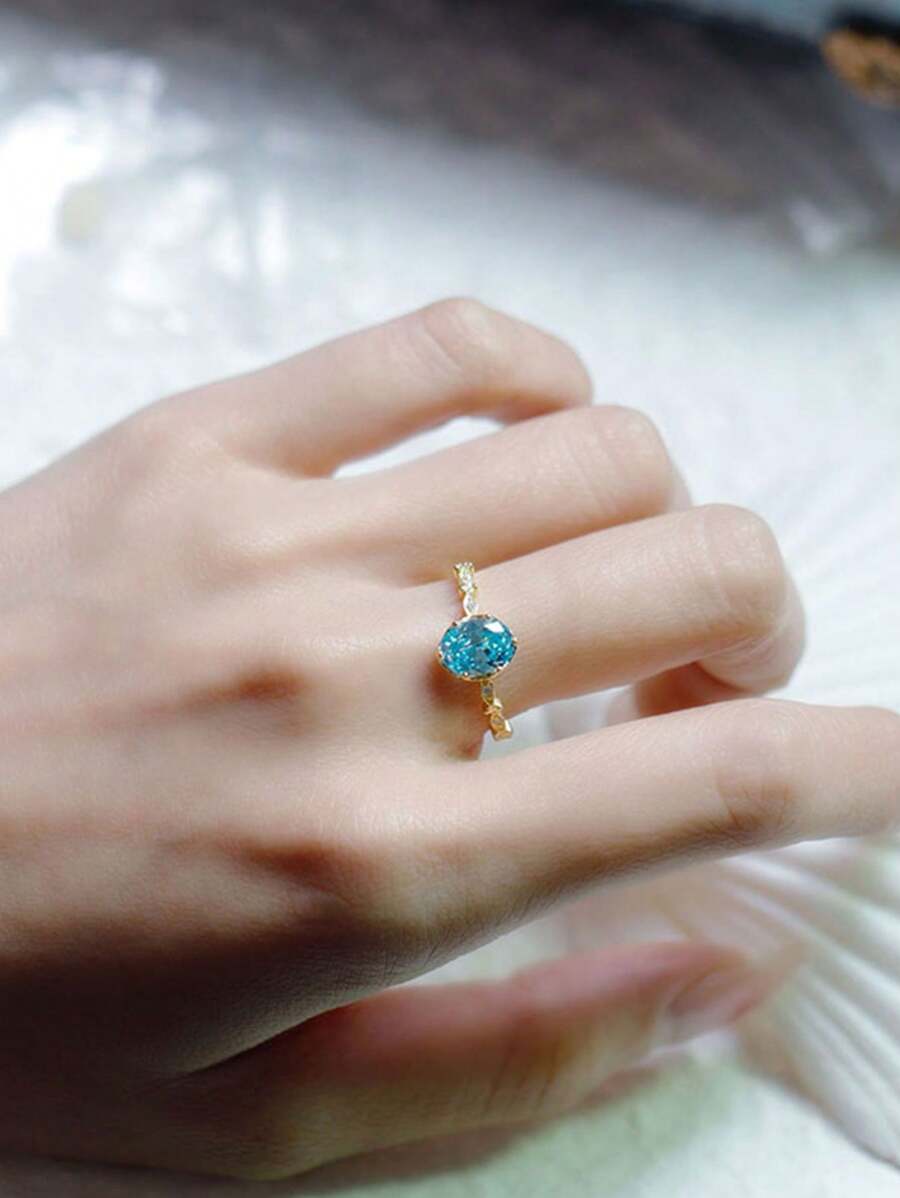Colore:oro+acquamarina