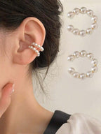 Tipo di stile:clip per orecchio con perla