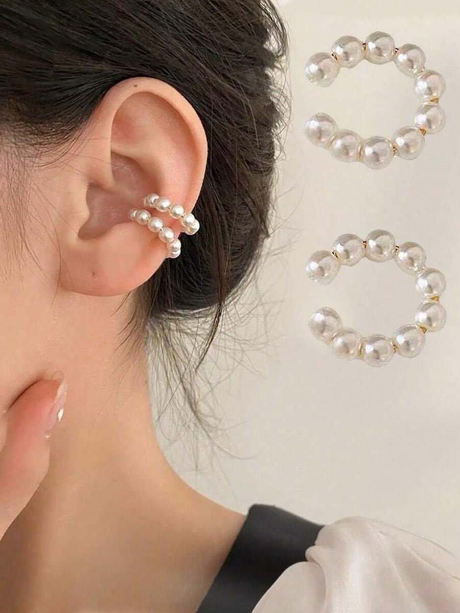 Tipo di stile:clip per orecchio con perla