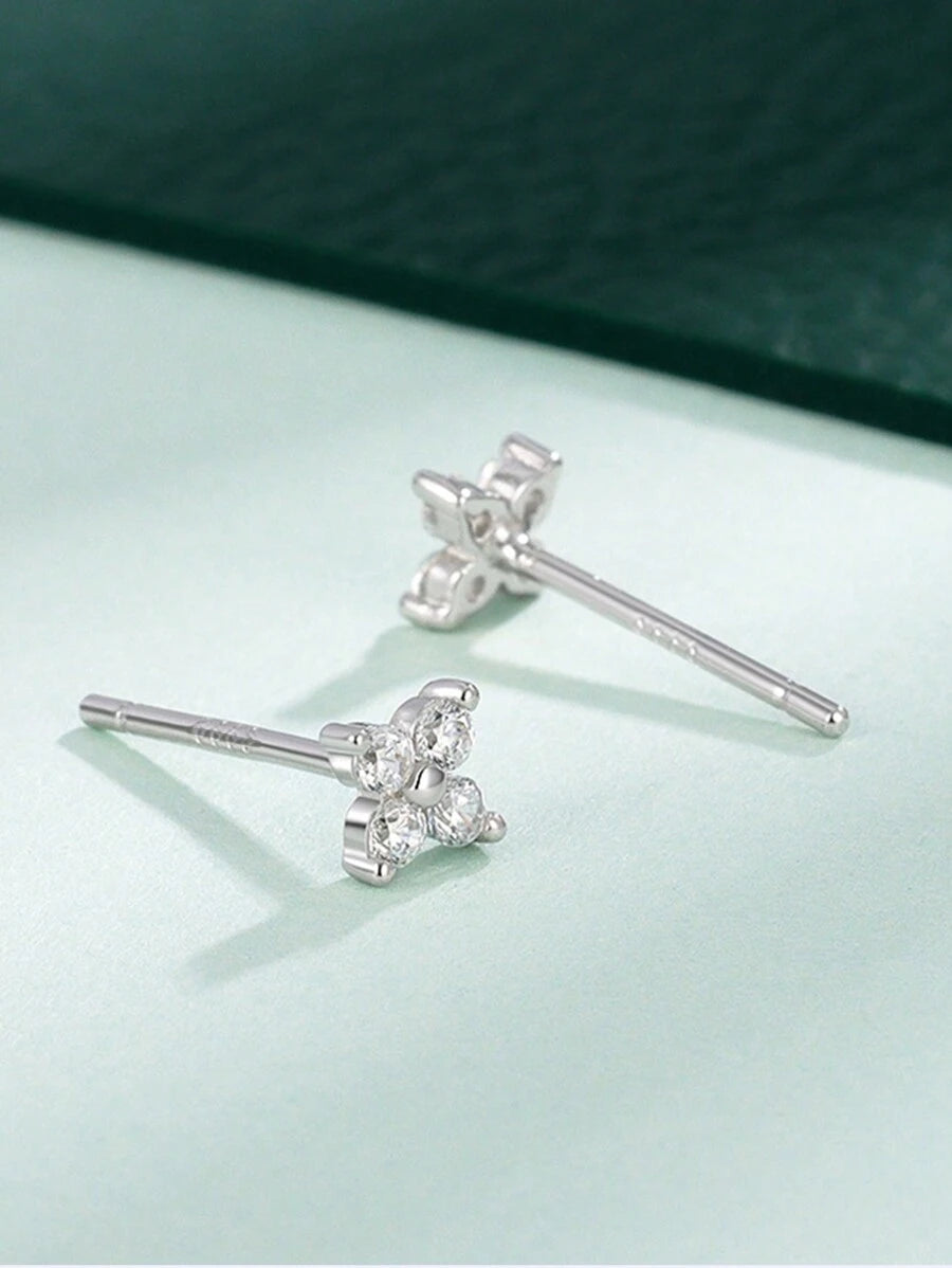 Tipo di stile:Set di sei orecchini in argento con quadrifoglio