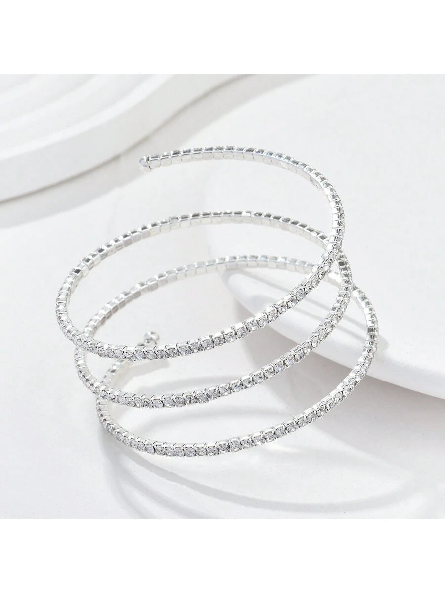 Colore:3 row silvery