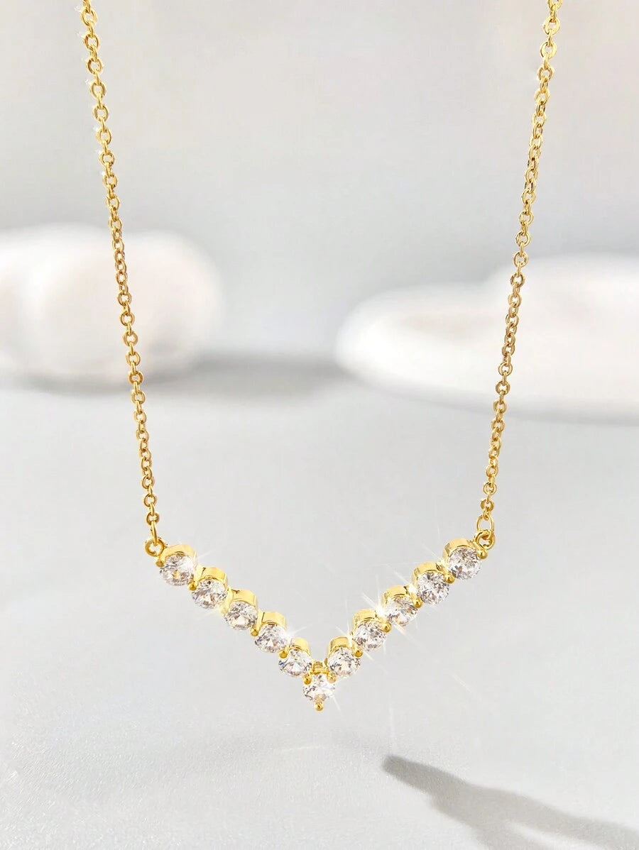 Tipo di stile:Collana di diamanti a forma di V