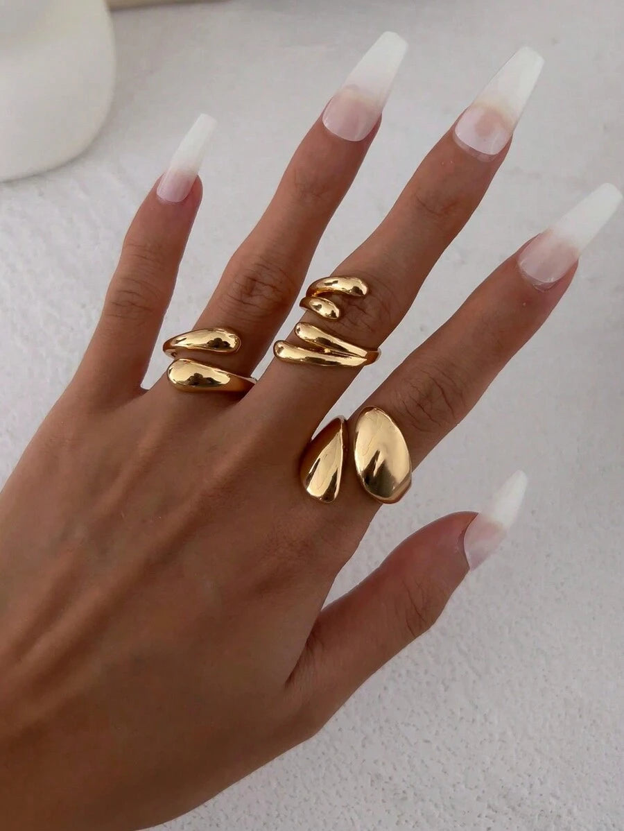 Tipo di stile:set di anelli in tre pezzi
