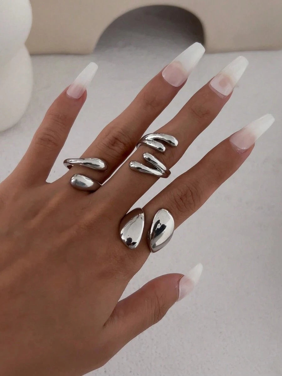 Tipo di stile:set di anelli in tre pezzi