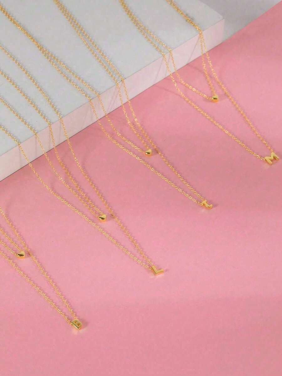 Tipo di stile:Collana con doppia lettera d'amore