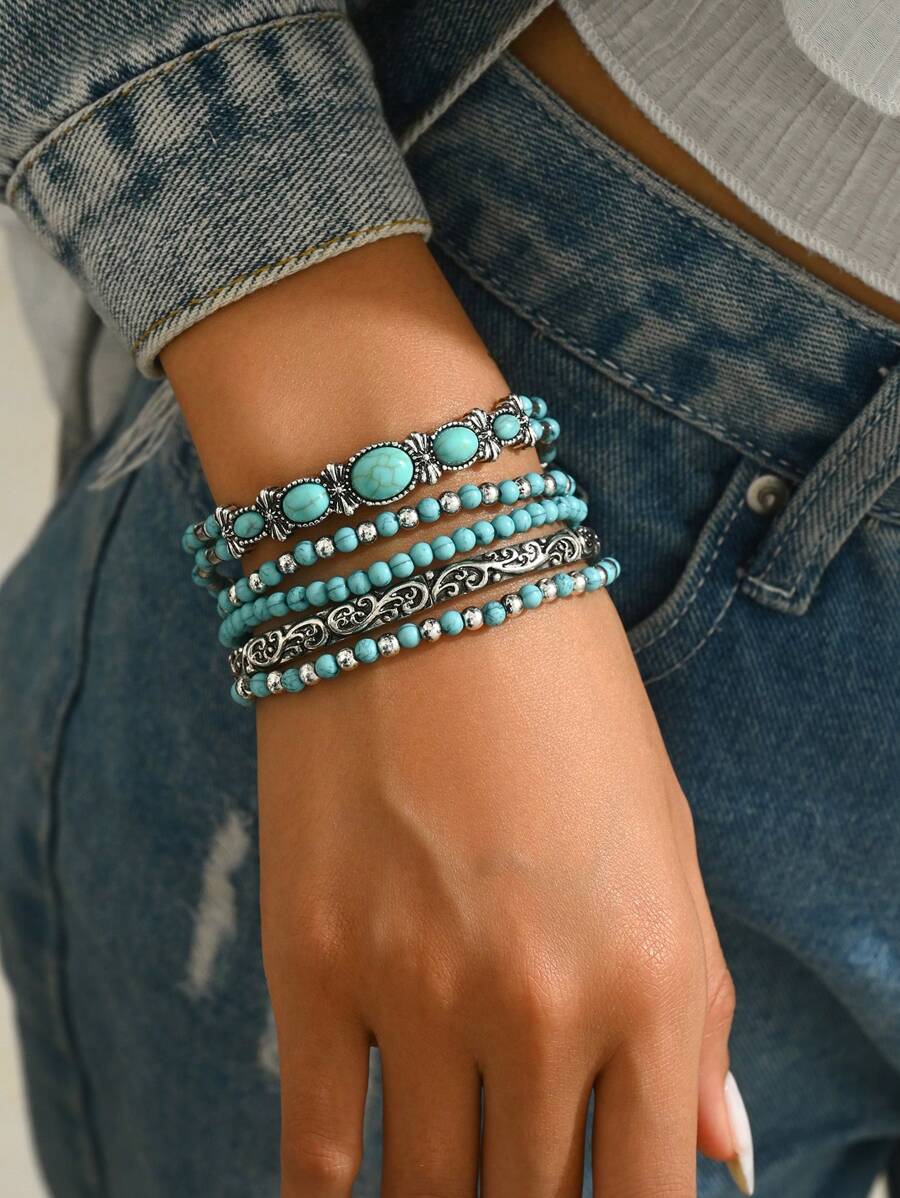 Tipo di stile:Set bracciale turchese