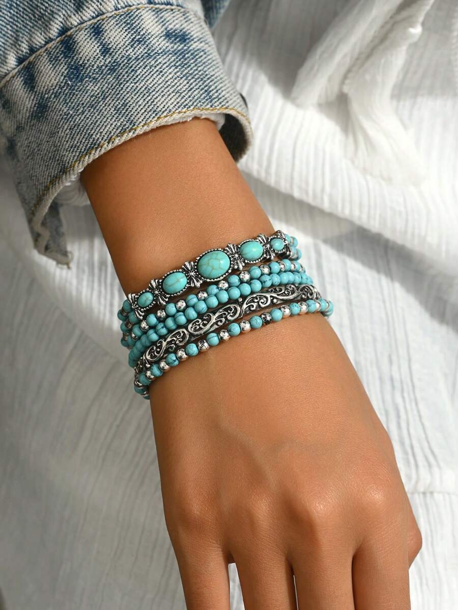 Tipo di stile:Set bracciale turchese