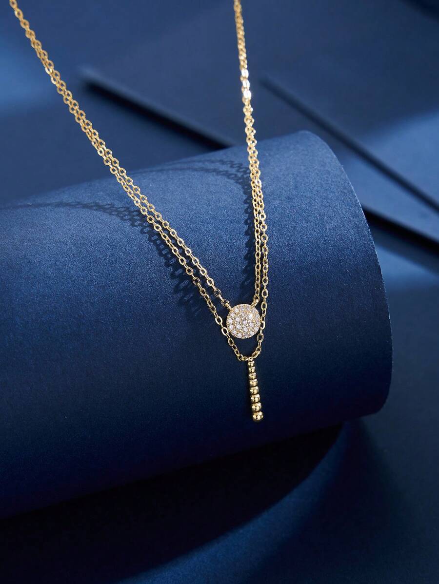 Tipo di stile:Collana con nappa a medaglione a doppio strato