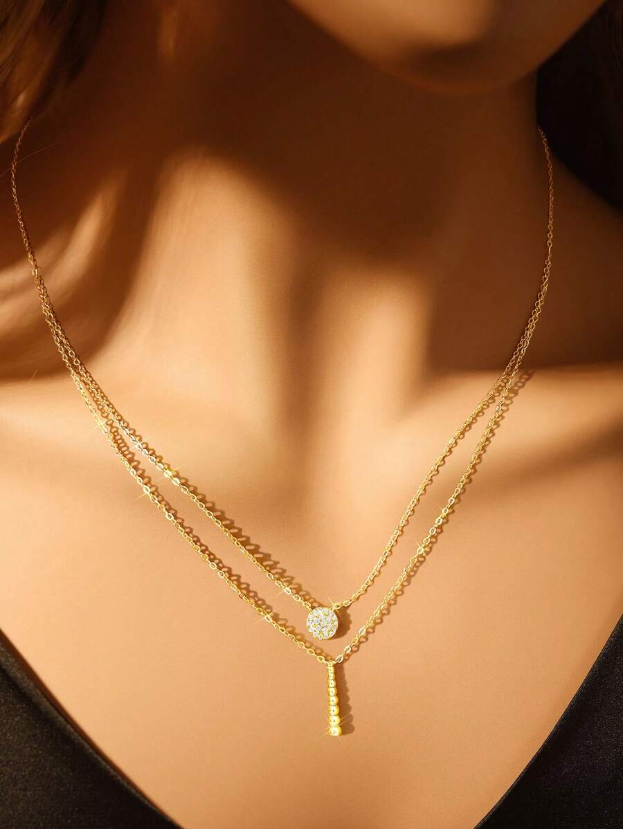 Tipo di stile:Collana con nappa a medaglione a doppio strato