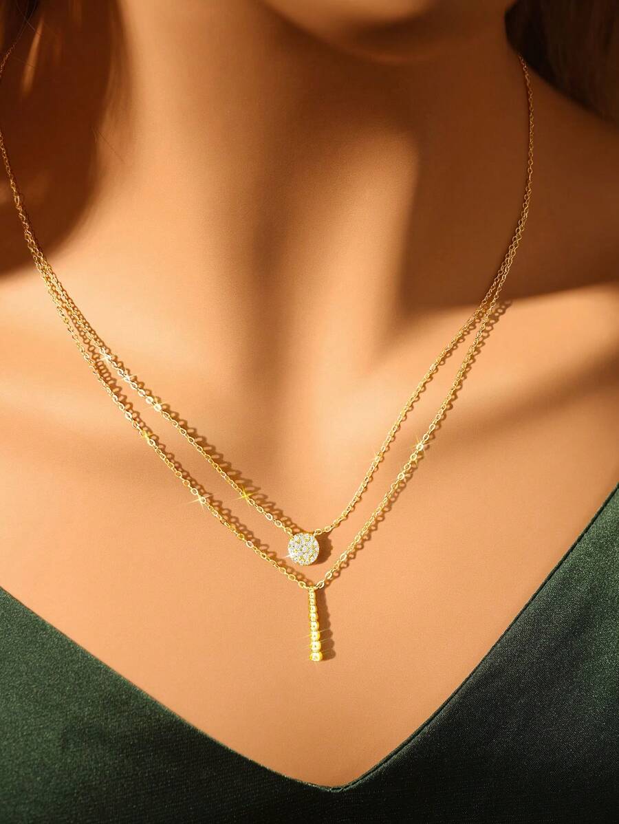 Tipo di stile:Collana con nappa a medaglione a doppio strato