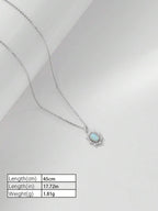 Tipo di stile:Collana con opale ovale e perle a cerchio completo