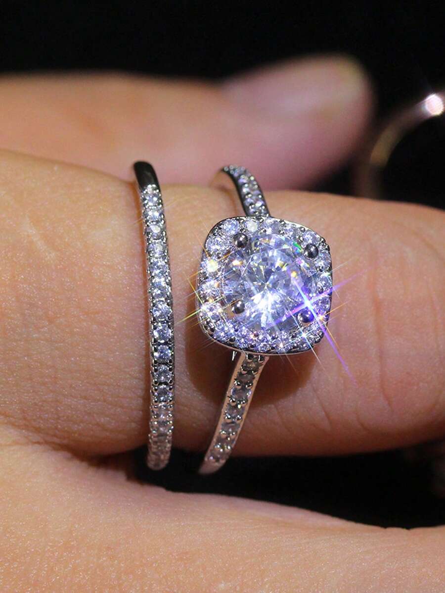 Tipo di stile:Anello con zirconi micro-pavé