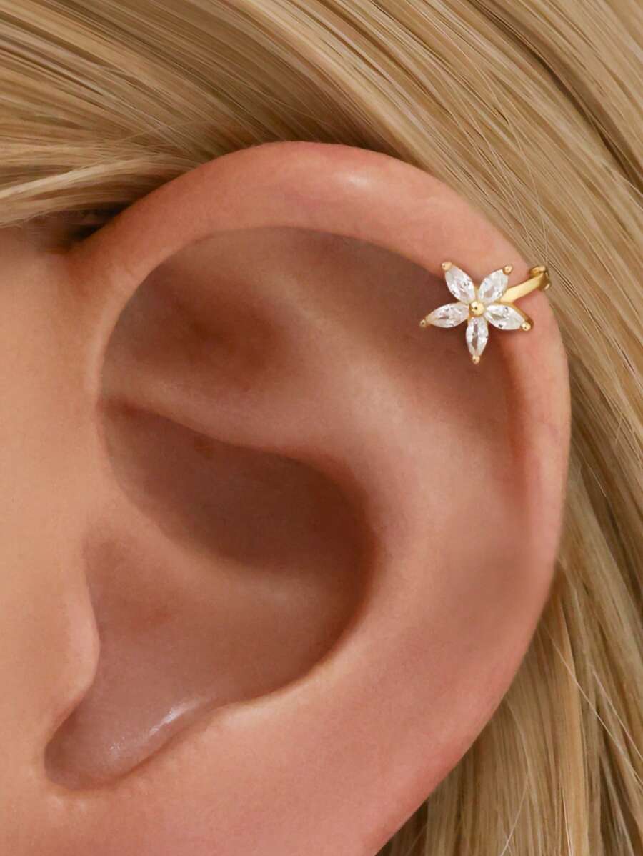 Tipo di stile:Orecchini a forma di fiore a cinque foglie