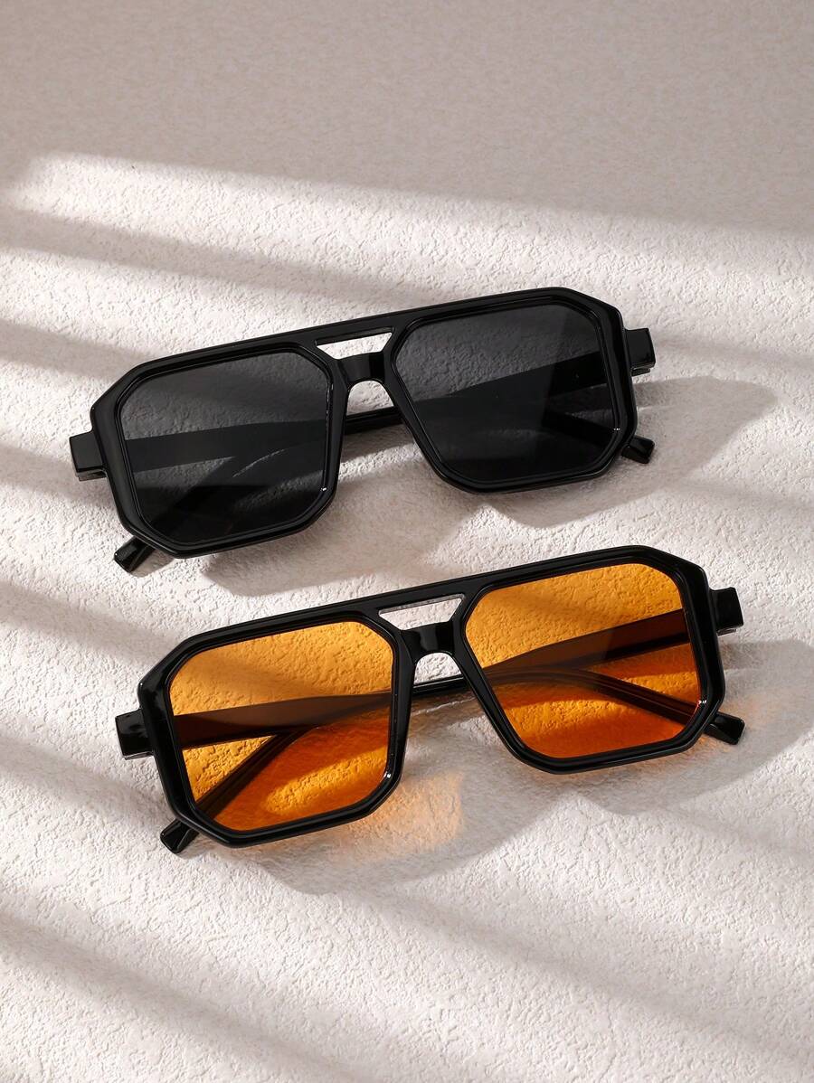 Colore delle lenti:2 pezzi (nero + arancione)