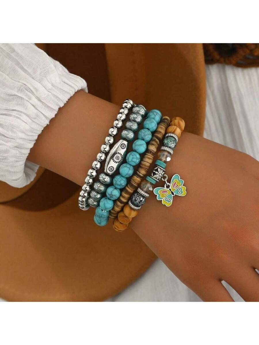 Tipo di stile:Set di bracciali con farfalle colorate
