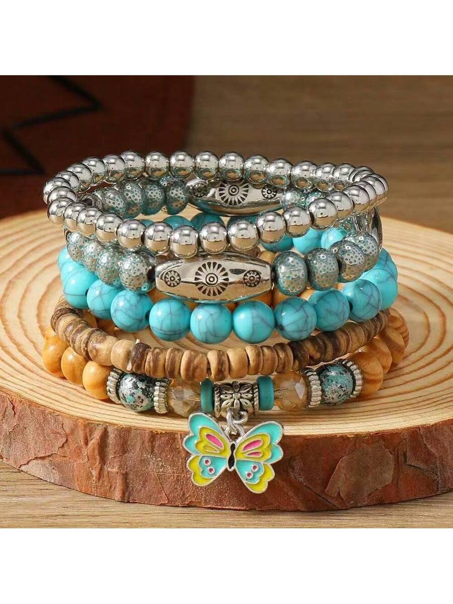 Tipo di stile:Set di bracciali con farfalle colorate