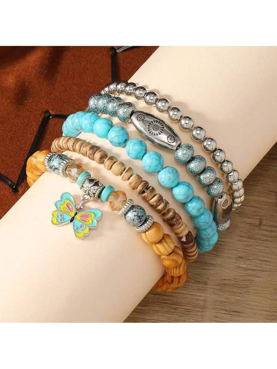 Tipo di stile:Set di bracciali con farfalle colorate
