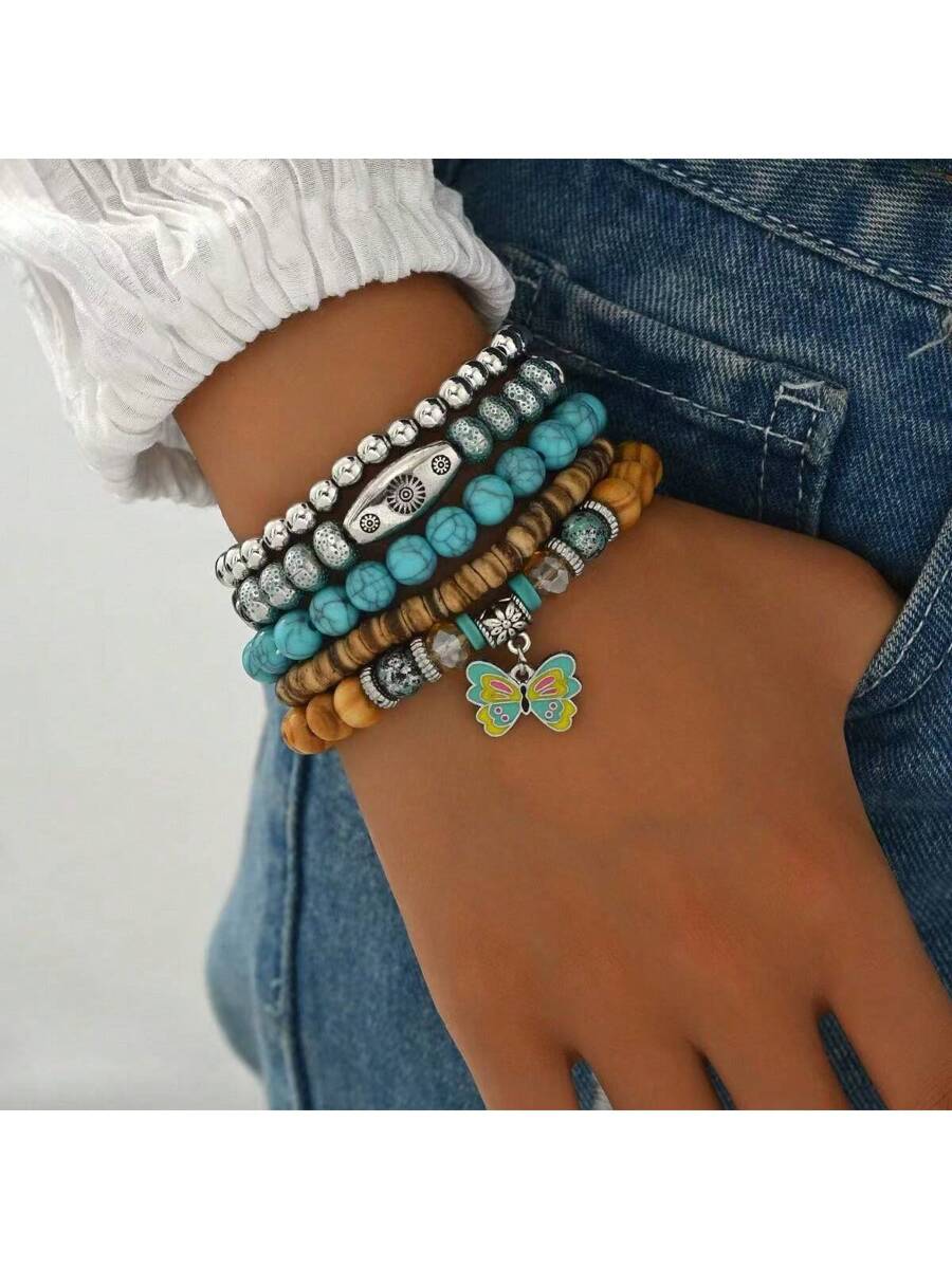 Tipo di stile:Set di bracciali con farfalle colorate