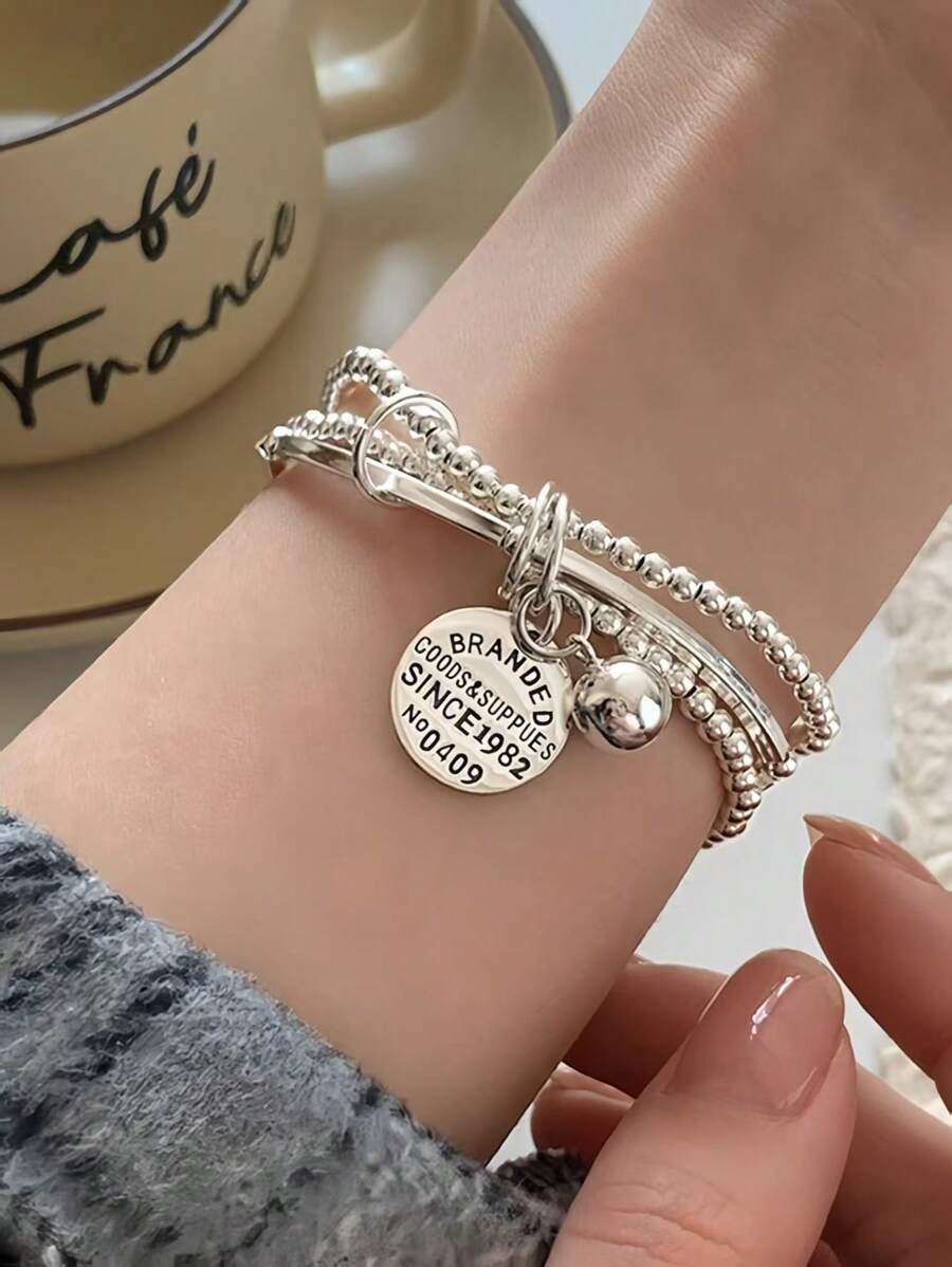 Tipo di stile:Bracciale con medaglia a strati