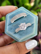 Tipo di stile:Anello doppio di lusso a sei griffe