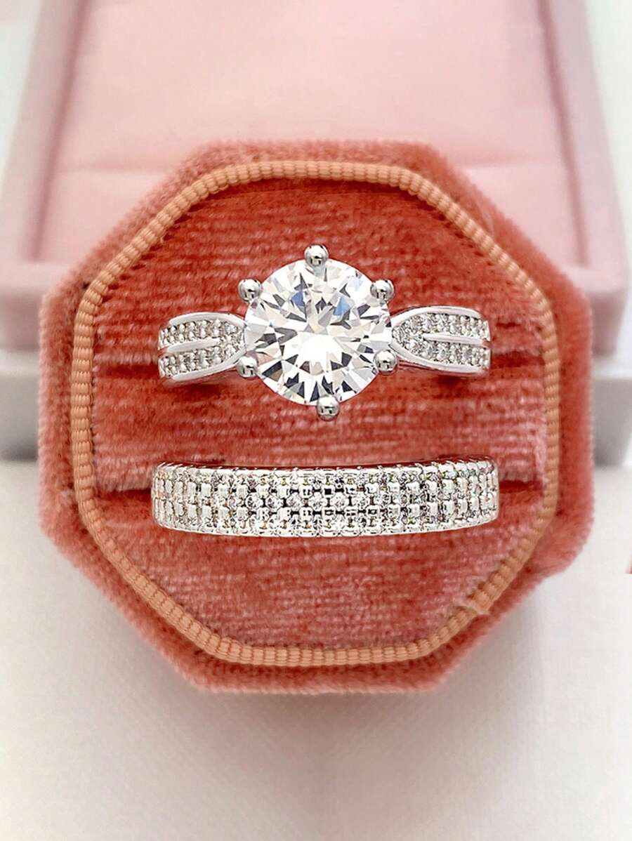 Tipo di stile:Anello doppio di lusso a sei griffe
