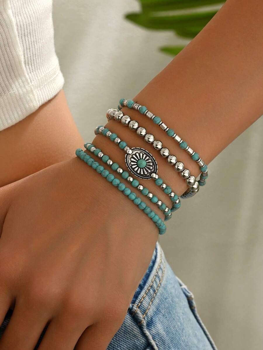Tipo di stile:Set di bracciali vintage con fiori