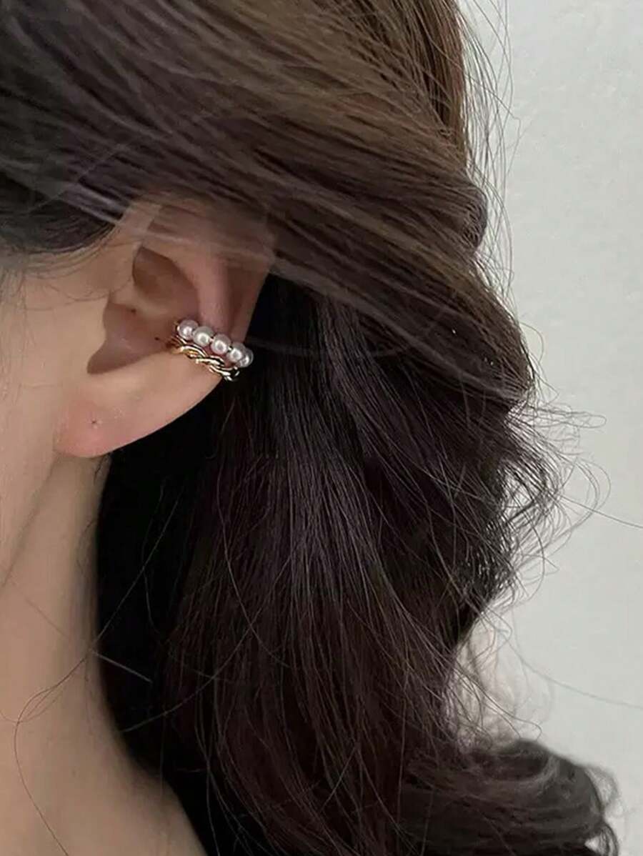 Tipo di stile:clip per orecchio con perla