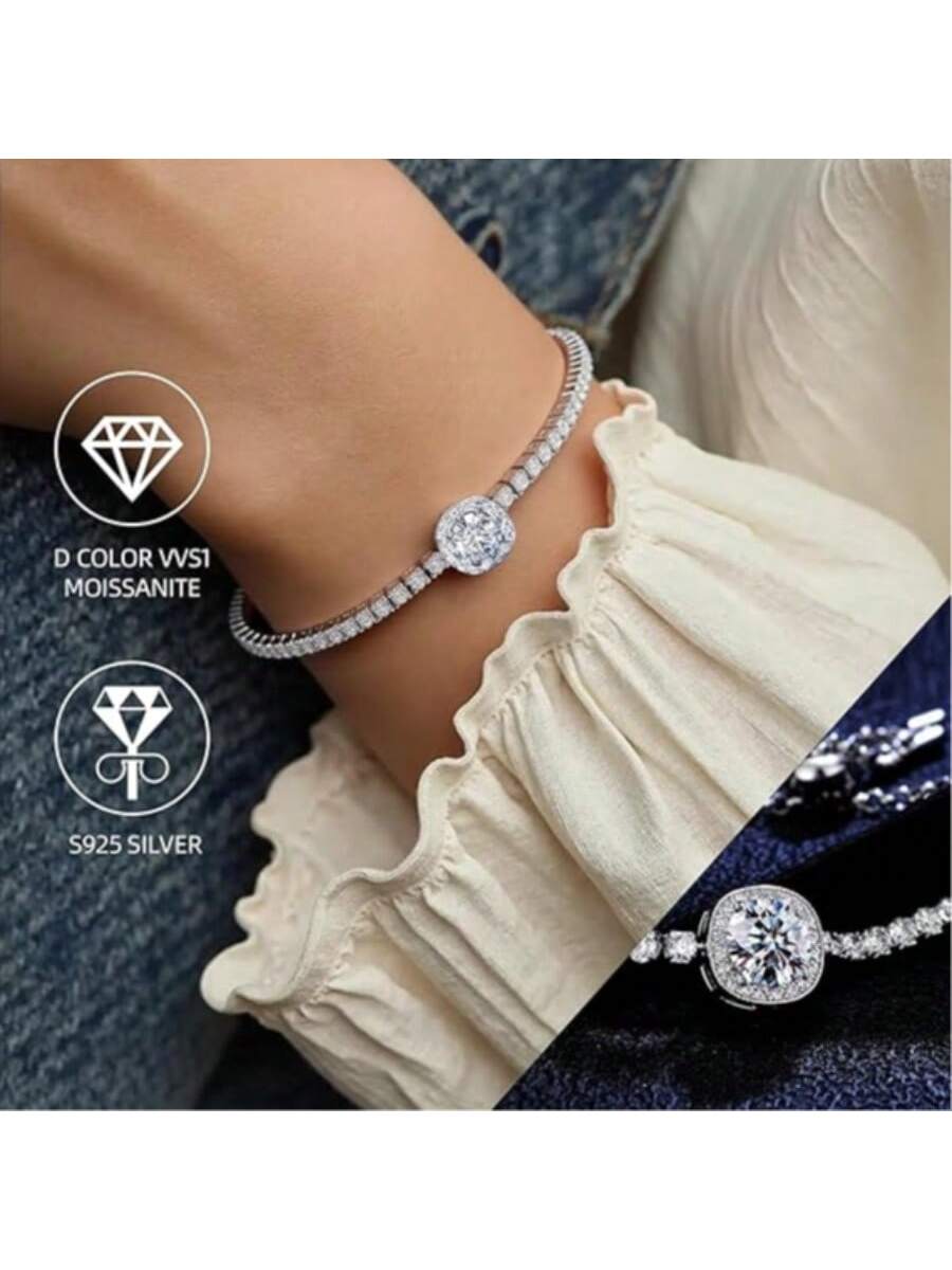 Tipo di stile:Bracciale tennis da 2 carati