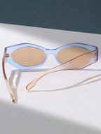 Colore delle lenti:Gambe champagne con cornice blu
